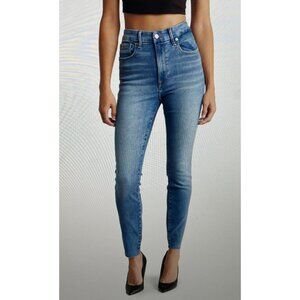 Good American Womens Denim High-Rise Skinny Jeans Size 14-18 Blue Cotton Blend